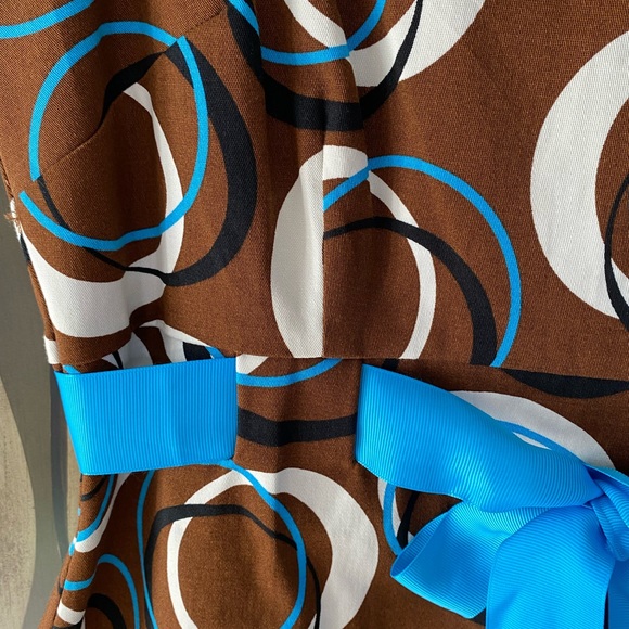 NWT Jessica Howard, Brown/Cream/Black Sleeveless dress, size 12P - Picture 2 of 6